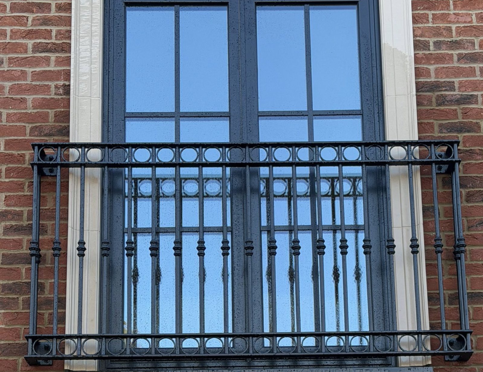Decorative black Juliet balcony